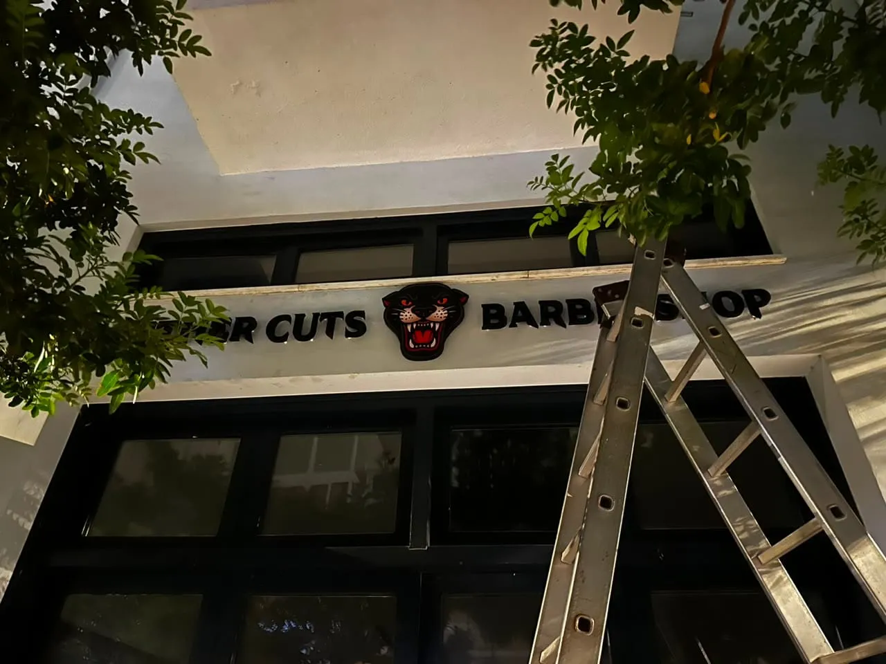 Panther Cuts barbershop by Focus Signs