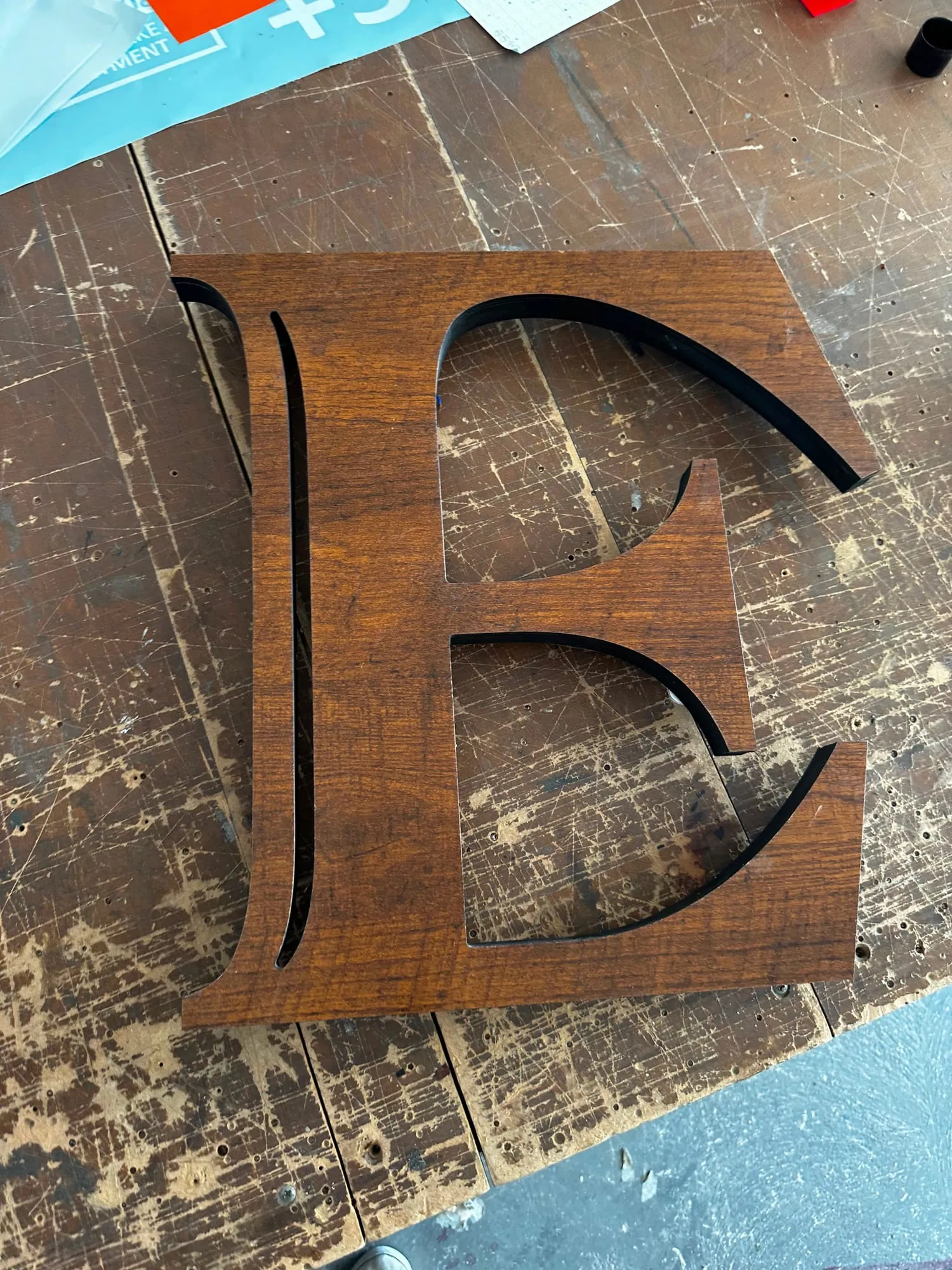 Rusted metal letter by Focus Signs